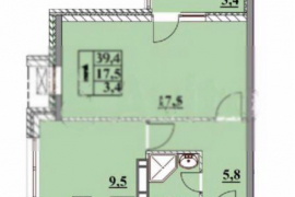 1-к. квартира, 39,4 м², 8/14 эт
